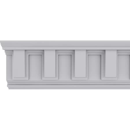 Ekena Millwork 8 1/2"H x 5"P x 9 7/8"F x 94 1/2"L, (5 7/8" Repeat), Nouveau Crown Moulding MLD08X05X09NO